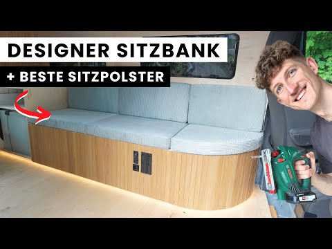 Designer-Sitzbank mit Rundung selbst bauen - Möbelbau im DIY Campervan