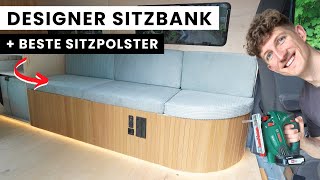 Designer-Sitzbank mit Rundung selbst bauen - Möbelbau im DIY Campervan