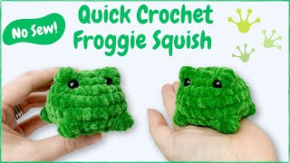 Quick Easy Crochet Frog Squish - No Sew (Mini Frog - Step by step) | Free Amigurumi Animal Pattern