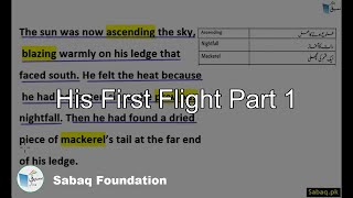His First Flight Part 1