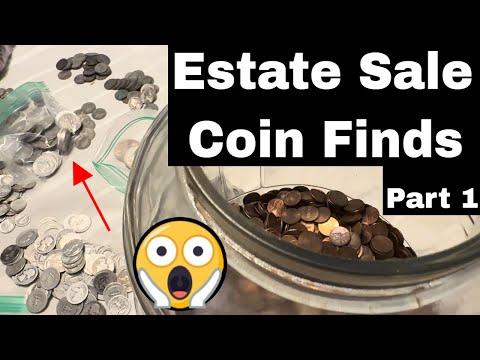 Estate Sale Finds, Part 1 - Silver Coins, Wheat Pennies and MORE