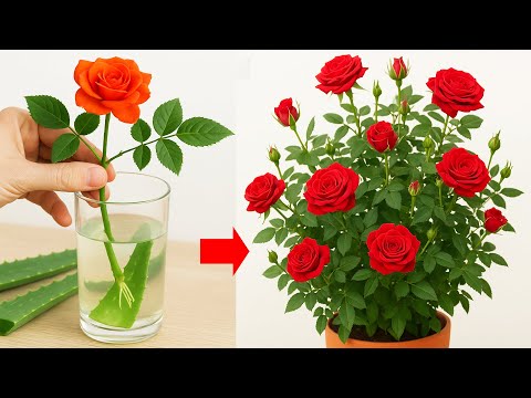 1 Cutting = 10 Plants! Easy Rose Propagation Hack