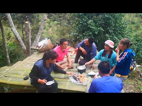 สร้างที่พักไว้นอนเฝ้าโจรหัวขโมยทุเรียน มั่วพนมกรมาช่วย สามสาวมาหาถึงที่กินกันจนมืด [วรวิช]