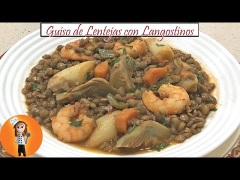 Fácil y Sabroso Guiso de Lentejas con Langostinos | Receta de Cocina en Familia