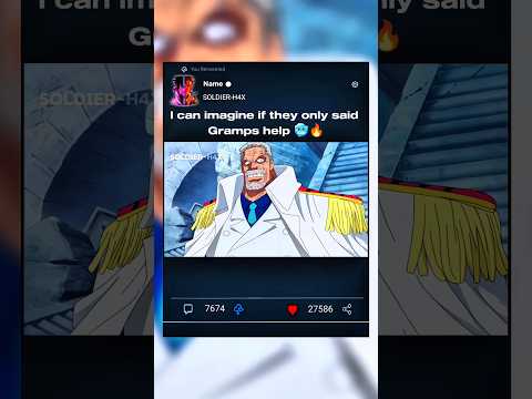 When Garp allmost forgot his duties as a marine 🥶☠️ #garp #sengoku #shorts