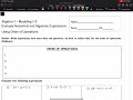 Evaluating Numerical and Algebraic Expressions with Order of Operations