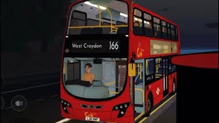 166 to West Croydon Bus Station / Croydon London Bus Simulator (Roblox)