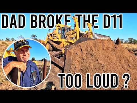 Straight Piped D11 Digs a Dam | Big Bulldozer
