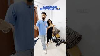 When She Visits A Bachelor's Flat #comedy #funny #shortsindia