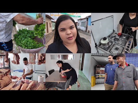 ACORDEI CEDINHO E FUI COMPRAR CARNE NA MINHA CIDADE,VAI TER CHURRASCO PRA FAMILIA TODA,LIMPEI A CASA