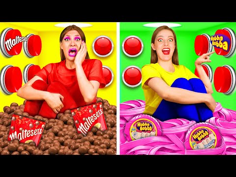 1000 Mystery Buttons Challenge Only 1 Lets You Escape | Edible Battle by TeenChallenge