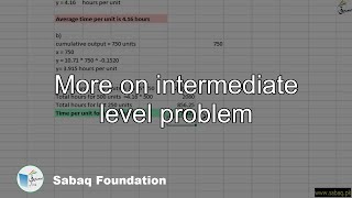 More on intermediate level problem