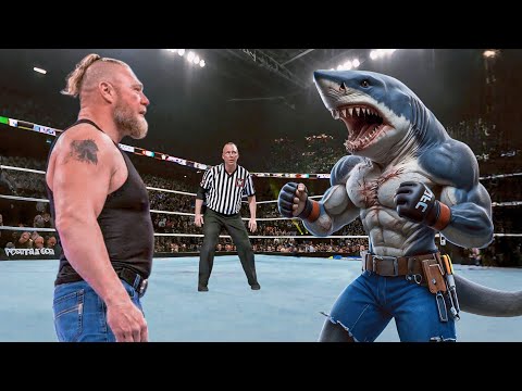 Full match - Brock Lesnar vs Giant Shark - Iron  Man Match 2024