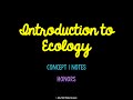 Classification and Ecology Concepts