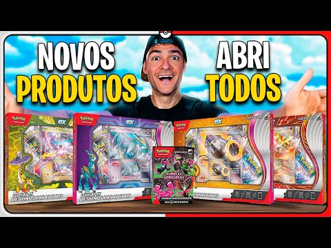 Abri TODOS NOVOS PRODUTOS de CARTAS POKÉMON TCG (Combo de Pacote Fabulas Nebulosas e Novas BOX)