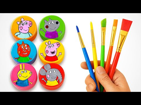 🐷🎨 Draw & Paint Your Favorite Peppa Pig Characters! #kids #fun #drawing