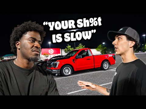COCKY Kid in Hellcat CALLS OUT My Twin Turbo F150 and REGRETS IT!