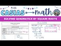 Solving Quadratic Equations and Roots