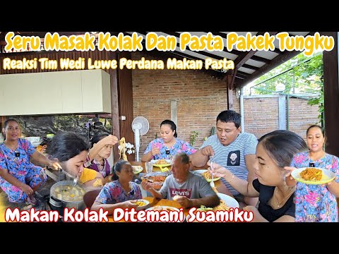 AKHIRNYA MASAK PASTA & KOLAK PAKEK TUNGKU‼️REAKSI TWL PERTAMA X MAKAN PASTA~ SPECIAL BUAT MAK SUN