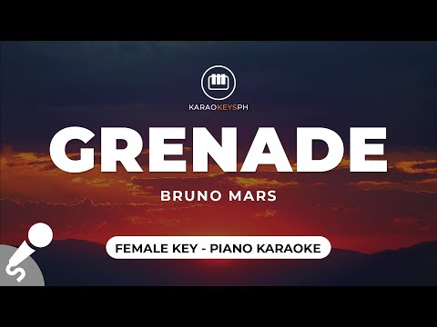 Grenade – Bruno Mars (Female Key – Piano Karaoke)