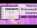 Exploring Relative Pronouns and Adverbs for 4th Grade