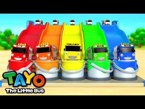 Pesta Cat Warna bersama Strong! 🎨🚛 | Pelajari Warna🌈 | Lagu Anak | Tayo Bahasa Indonesia