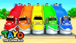 Pesta Cat Warna bersama Strong! 🎨🚛 | Pelajari Warna🌈 | Lagu Anak | Tayo Bahasa Indonesia