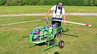 FANTASTIC HUGE RC SA-315B LAMA / SCALE MODEL TURBINE HELICOPTER / FLIGHT DEMONSTRATION !!!