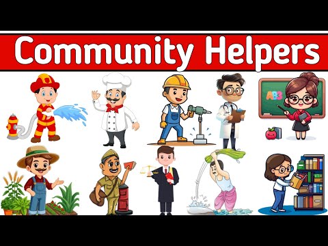 Community Helpers For Kids | Community Helpers Name | Jobs Name for kids | Professions Vocabulary