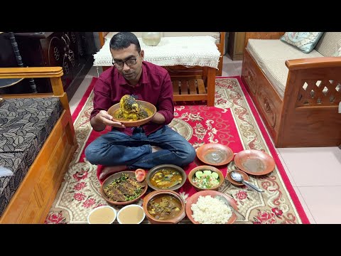 Big Fish Head Fish Fry River Fish Curry Taste in Lunch | দুপুরে বড় মাছের মাথা বিলের বোয়াল খাই