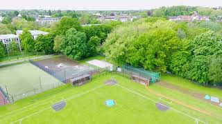 Drohnenaufnahme unseres Ballparks in Mülfort