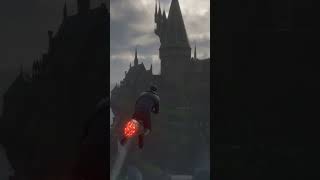 Hogwarts Castle, view from Broom #hogwartslegacy #harrypotter #gaming #hogwarts #shorts