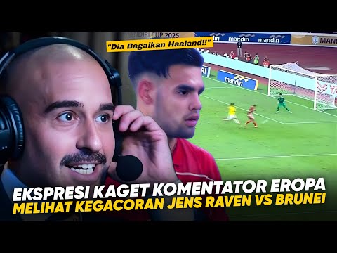 Komentator SEBUT Jens Raven KEMBARAN Haaland !! Reaksi Komentator Eropa Lihat Raven vs Brunei