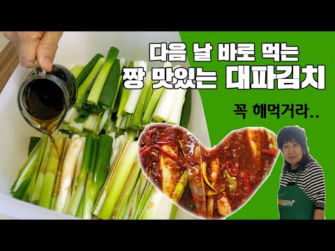 [Eng] 간단한데 짱 맛있는 대파김치!!!!