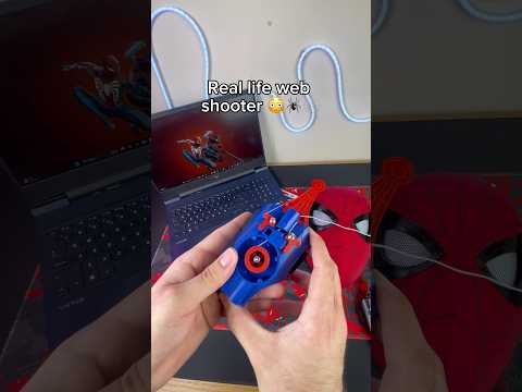 Just like the real Spidey 🥹🕷️🕸️ #spiderman #marvel #webshooter