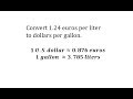 Gasoline Cost Conversion Concepts