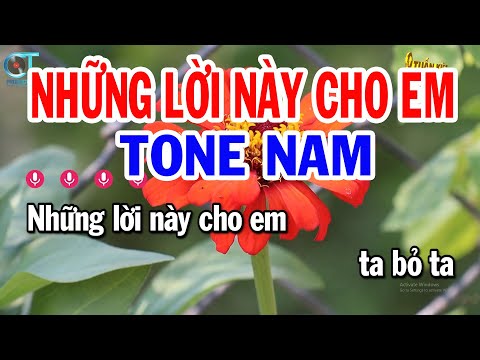 Karaoke Những Lời Này Cho Em Tone Nam ( Bm ) Nhạc Sống Beat Mới || Karaoke Tuấn Kiệt