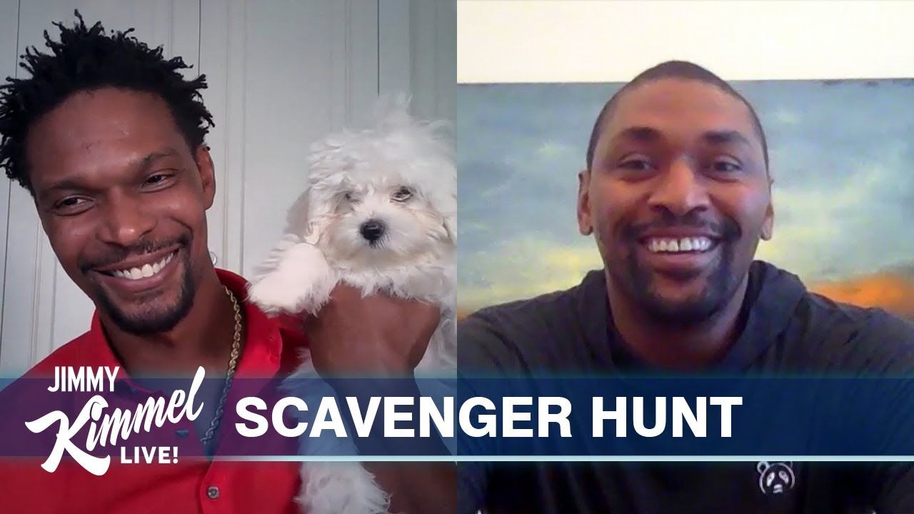 Chris Bosh vs Metta World Peace in an NBA Scavenger Hunt!