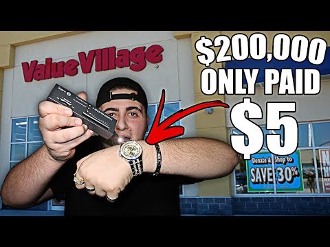 I BOUGHT A $200,000 DIAMOND WATCH FOR $5 FROM THE THRIFT STORE | USING A DIAMOND DETECTOR!!