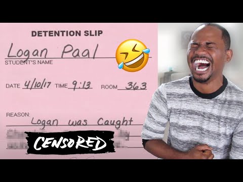 FUNNY DETENTION SLIPS FROM REAL KIDS (2020) | 40 SCHOOL FAILS | Alonzo Lerone