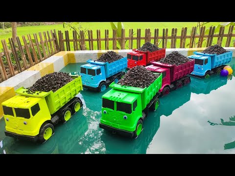 Mencari dan Unboxing Mobil Mobilan Truk Kontainer Besar, Beko Excavator, Loader, Kereta Api, Crane