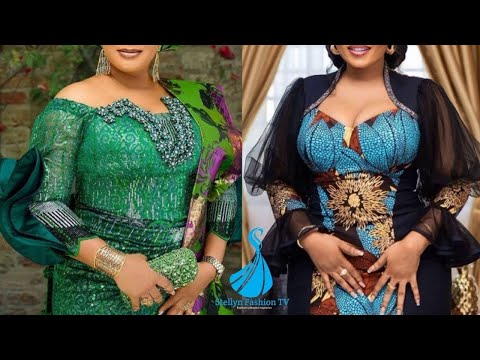 Latest Designs Of Lace Ankara And Brocade For Ladies 2024 | Beautiful Ankara Wax Print Dress Styles