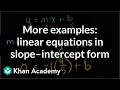 Constructing Linear Equations in Slope-Intercept Form
