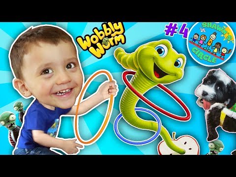 Shawn's Circle: The MAGIC APPLE! Wobbly Worm Toss Game! (#4) | DOH MUCH FUN