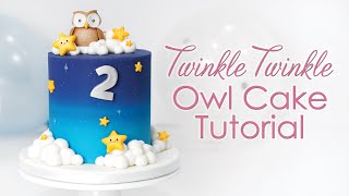 Twinkle Twinkle Little Star Owl Cake Tutorial ✨ Hendrix's 2nd Birthday Cake