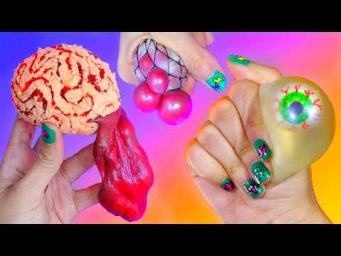 DIY Haz y opera ÓRGANOS SANGRIENTOS Y TERRORÍFICOS | Bolas antiestrés de Halloween