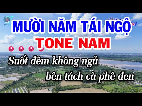 Karaoke Mười Năm Tái Ngộ Tone Nam ( Gm ) Nhạc Sống Beat Chuẩn Nhất || Karaoke Đồng Sen