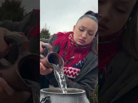 Homemade Borscht with Crispy Tandoor Flatbread | Hearty Comfort Meal#garden #asmr #cooking #food