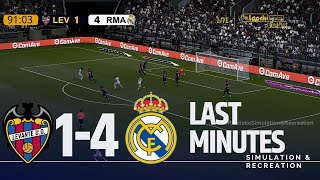 Last Minutes: LEVANTE 1-4 REAL MADRID | LALIGA 2025-26 | Simulation/Recreation