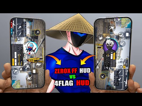 Zerox FF HUD Vs 4Flag Gamer HUD Setting In Freefire🌎⚙️| Which Hud Is Best For Being Pro Player?